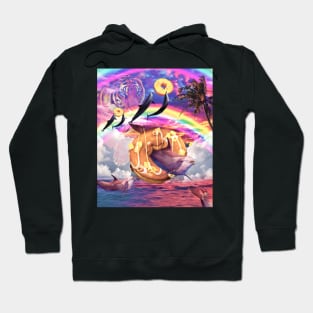 Rainbow Dolphin - Donut With Spirit Tiger Hoodie